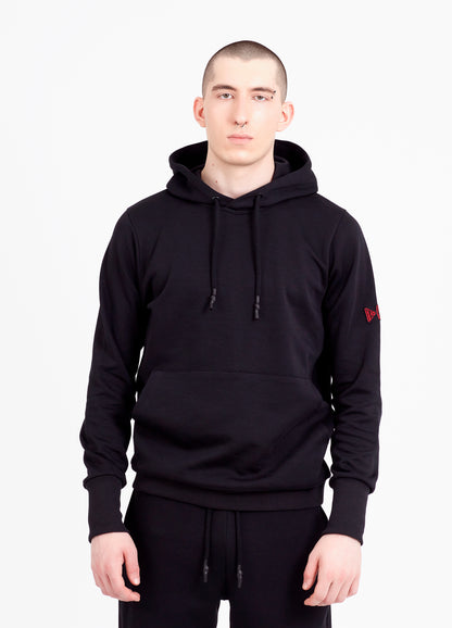 RINGSTONE | Erkek Siyah Regular Baskılı Kanguru Cepli Kapüşonlu Sweatshirt Hoodie (200-E-0051)